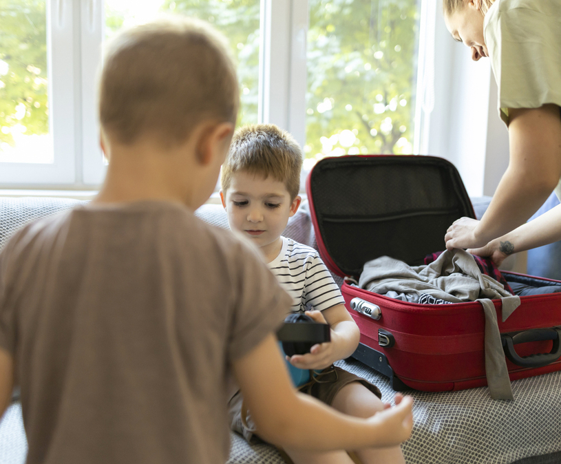 Moeder en kinderen
