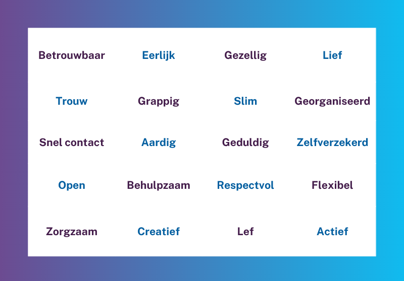 eigenschappen van mensen in je supportnetwerk