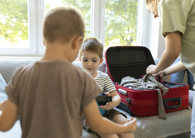Moeder en kinderen